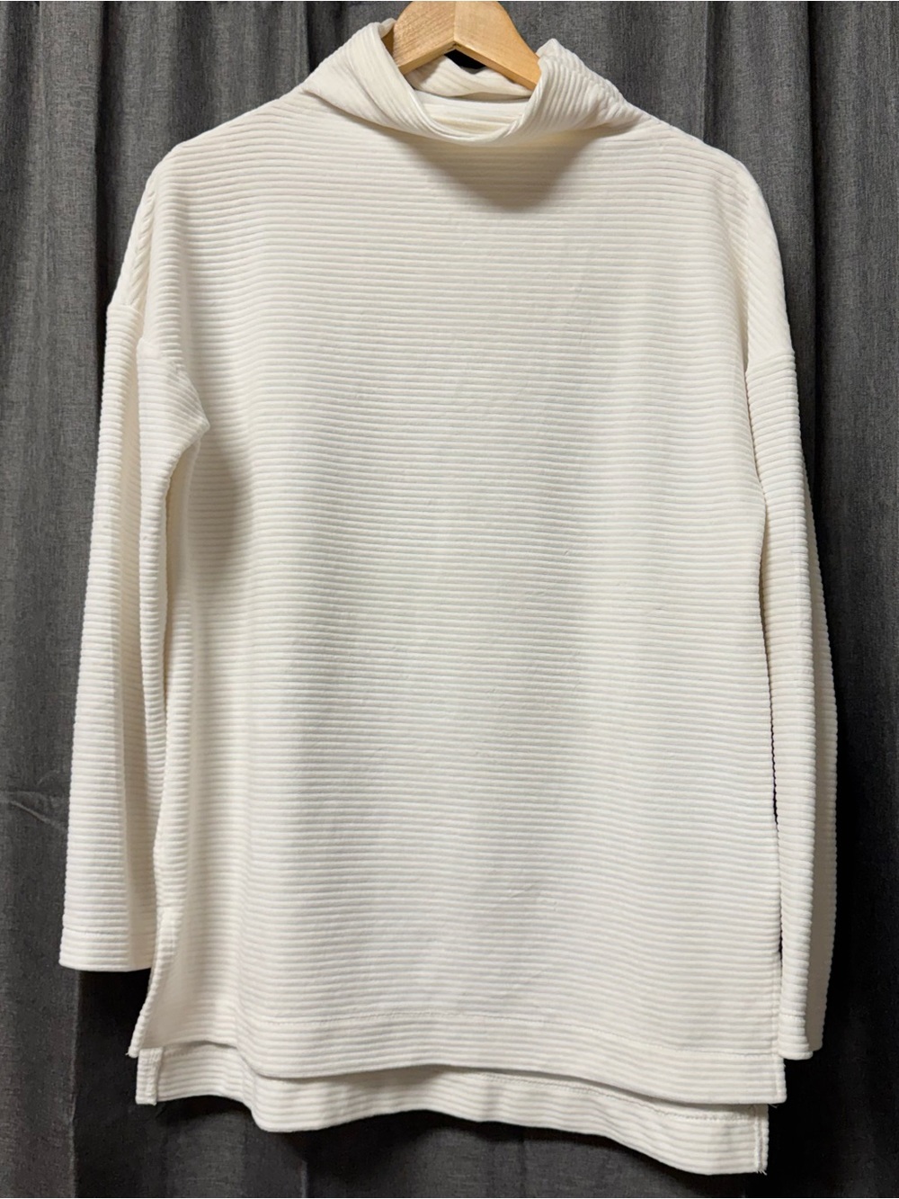 Target Mock Neck White Pullover Ribbed Soft Fleece Sweater XS